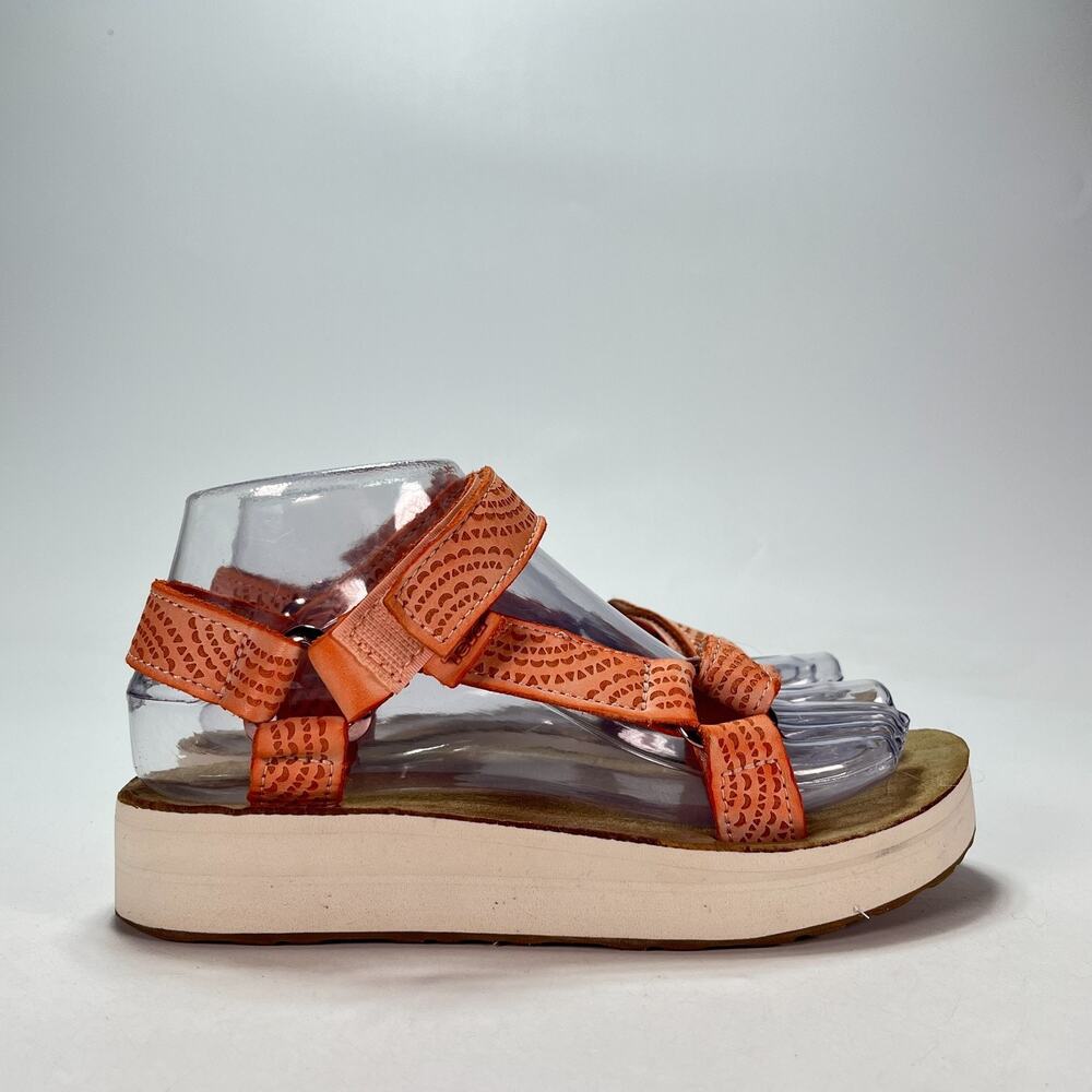 Teva Midform Universal Star Cantaloupe Platform Sandals 1090873 Women's Size 6